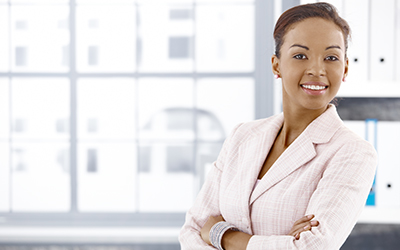 Confident businesswoman in office